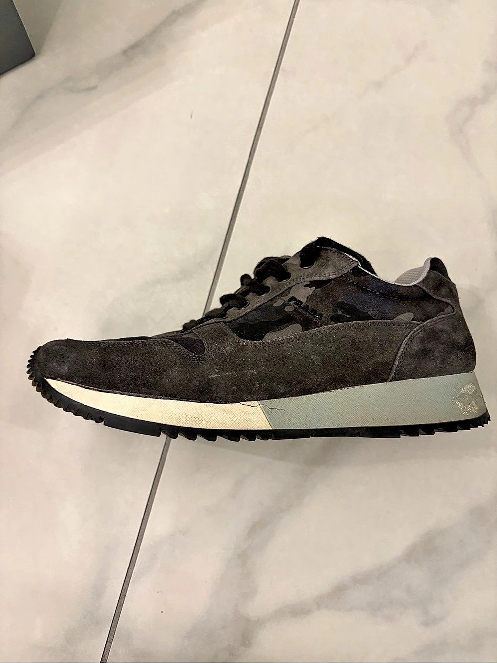 Prada Camo Sneakers in Black & Gray size 7.5-8 - Picture 3 of 11